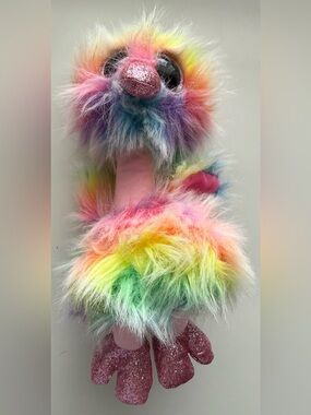 2019 TY Beanie Baby 12" ASHA Rainbow Ostrich Plush Stuffed Animal Toy NWT